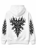 Gothic Pattern Design Hoodie ( White )